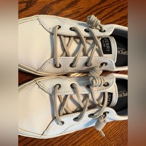 White Leather Sperry Topsiders